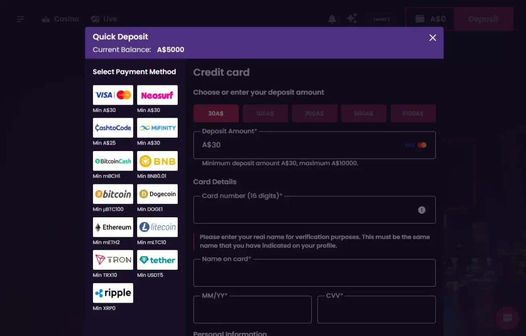 Quick Deposit