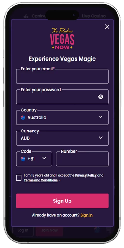 Registration on App